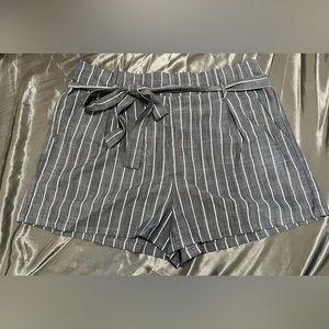Forever 21+ Belted Linen Blend Shorts Womens 3X
